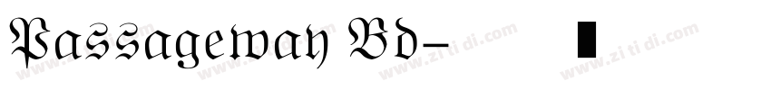 Passageway Bd字体转换